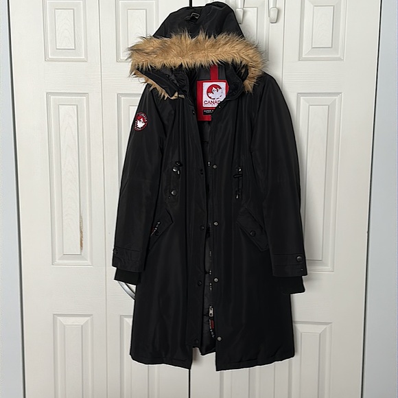 Canada Weather Gear Super Triple Goose Black Parka Size L - Picture 3 of 13